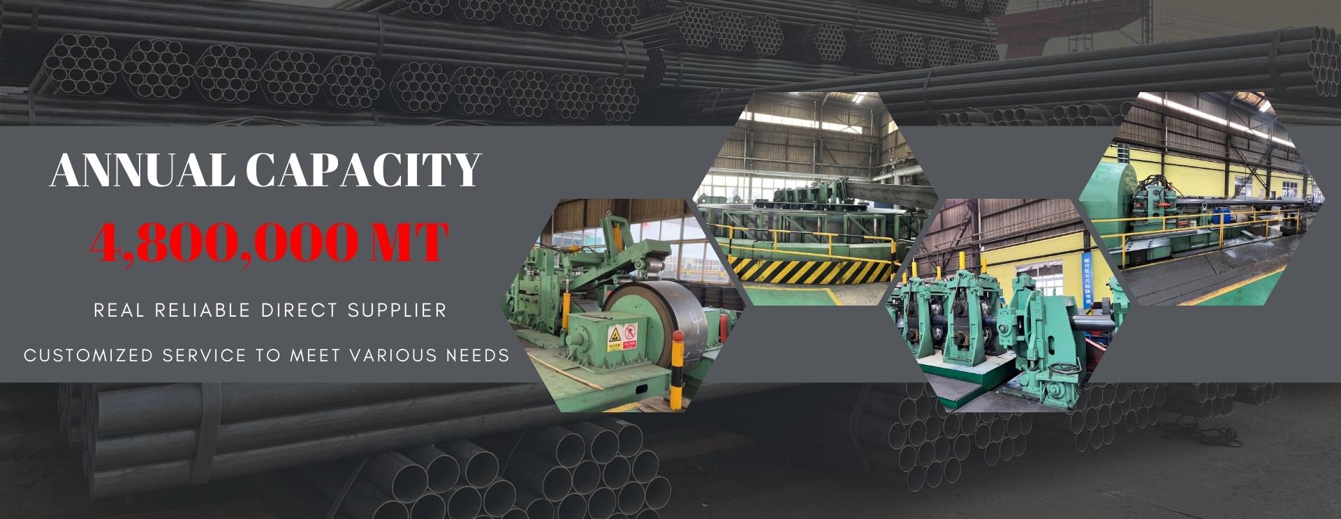 Real direct steel pipe supplier, annual capacity over 4800,000MT